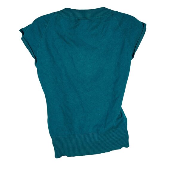 Rue21 Womens Teal Sleeveless Knit Wrap Top Size X-Large Rayon/Nylon - Picture 2 of 4